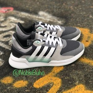 Adidas Run 90s Shoes Grey Ice Mint EE9882